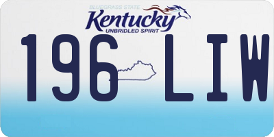 KY license plate 196LIW