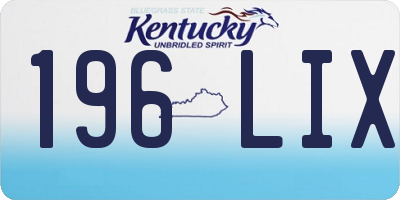 KY license plate 196LIX