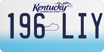 KY license plate 196LIY