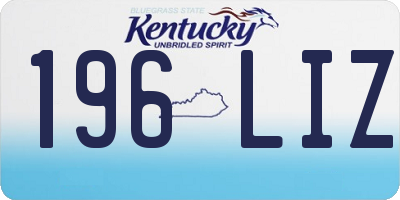 KY license plate 196LIZ