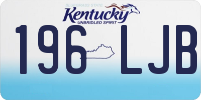 KY license plate 196LJB