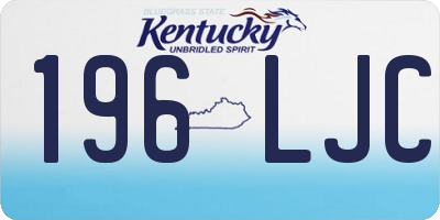 KY license plate 196LJC
