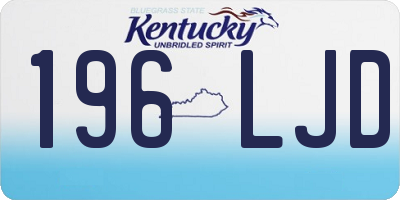 KY license plate 196LJD