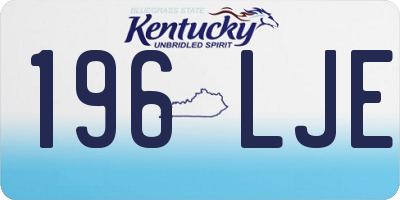 KY license plate 196LJE