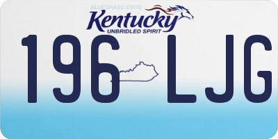 KY license plate 196LJG