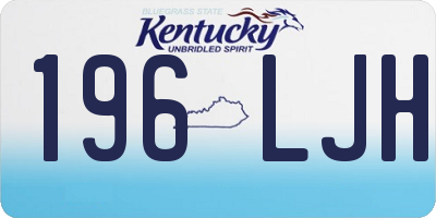 KY license plate 196LJH
