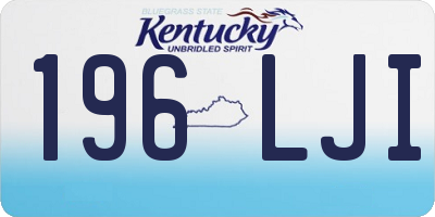KY license plate 196LJI