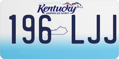 KY license plate 196LJJ
