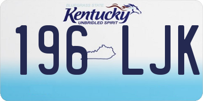 KY license plate 196LJK