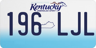 KY license plate 196LJL