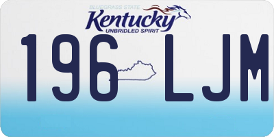 KY license plate 196LJM