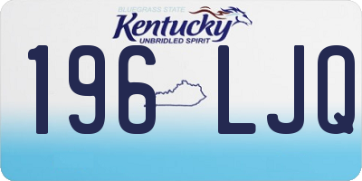 KY license plate 196LJQ