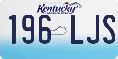 KY license plate 196LJS