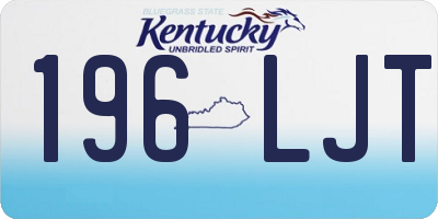 KY license plate 196LJT