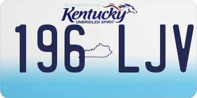 KY license plate 196LJV