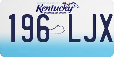KY license plate 196LJX