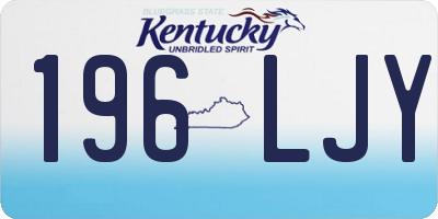 KY license plate 196LJY