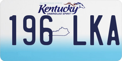 KY license plate 196LKA
