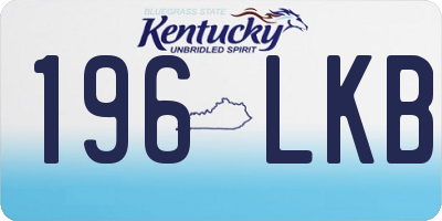 KY license plate 196LKB