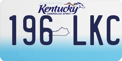 KY license plate 196LKC
