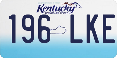 KY license plate 196LKE