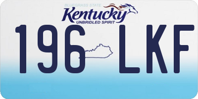 KY license plate 196LKF