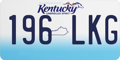 KY license plate 196LKG