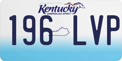 KY license plate 196LVP