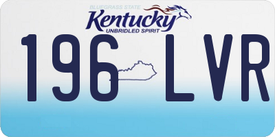 KY license plate 196LVR