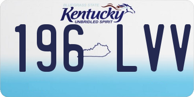 KY license plate 196LVV