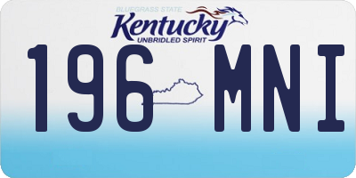 KY license plate 196MNI