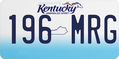 KY license plate 196MRG