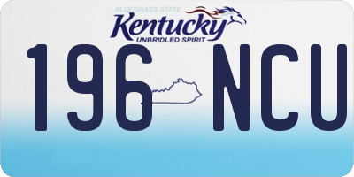 KY license plate 196NCU