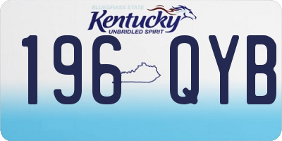 KY license plate 196QYB
