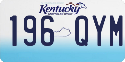 KY license plate 196QYM