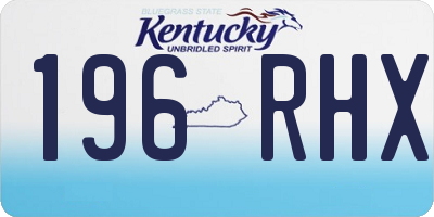 KY license plate 196RHX
