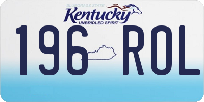 KY license plate 196ROL