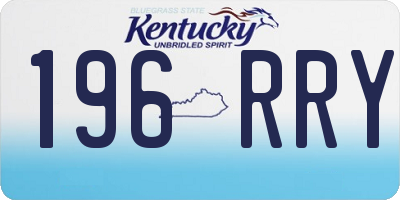 KY license plate 196RRY