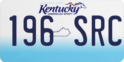 KY license plate 196SRC