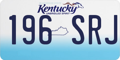 KY license plate 196SRJ