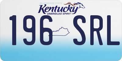 KY license plate 196SRL