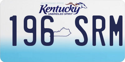 KY license plate 196SRM