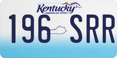 KY license plate 196SRR