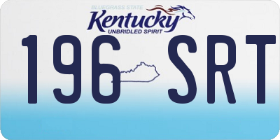 KY license plate 196SRT