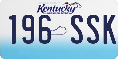 KY license plate 196SSK