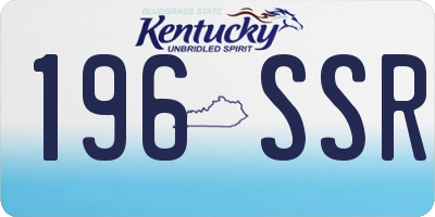 KY license plate 196SSR