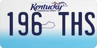 KY license plate 196THS