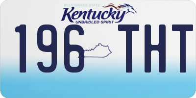 KY license plate 196THT