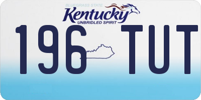 KY license plate 196TUT