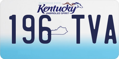 KY license plate 196TVA
